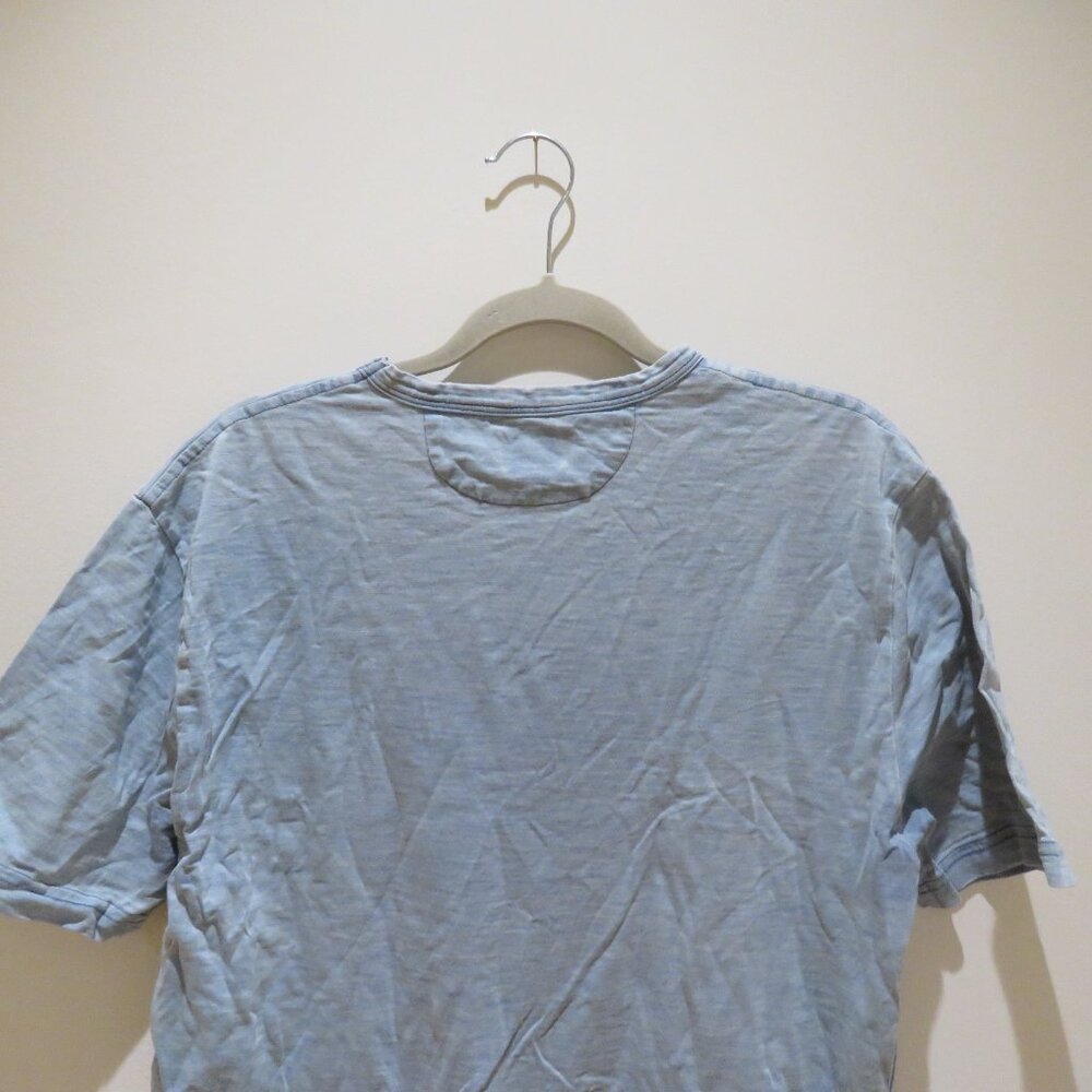 FAHERTY Surf Stripe Tee Cotton T-Shirt Sunwashed Light Blue Medium Casual Travel - Picture 11 of 14